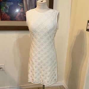 NWT Charlie Paige Elegant White Sleeveless Dress Size SP